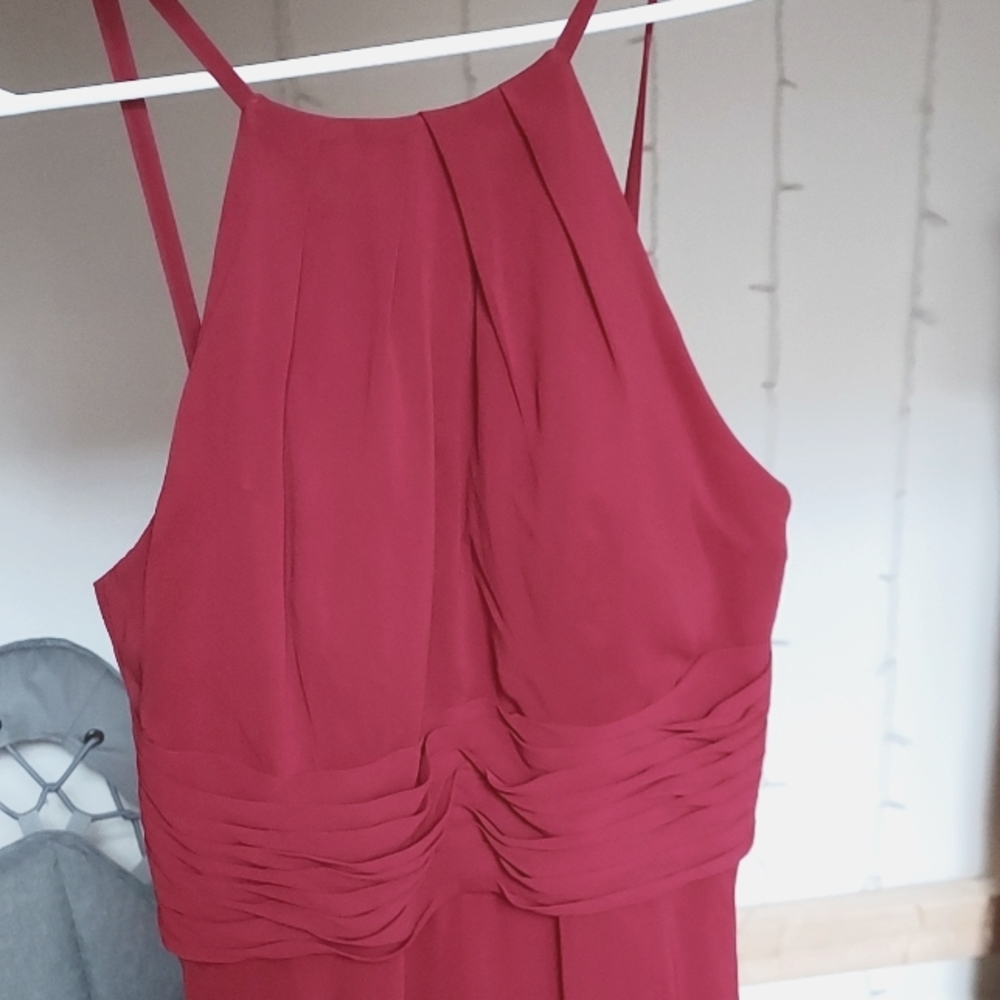 Wine color bridesmaid dress